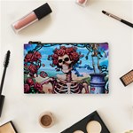 Grateful Dead Hippie Peace Roses Rock Music Legend Cosmetic Bag (Small) Front
