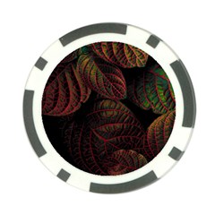 Leaves Plant Contrast Carved Nature Poker Chip Card Guard (10 Pack)