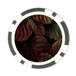 Leaves Plant Contrast Carved Nature Poker Chip Card Guard (10 pack) Front