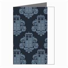 Dr Who Tardis Pattern Greeting Cards (pkg Of 8)