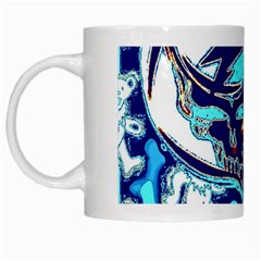 Trippy Dippy Bears Blue Dancing Greatful Dead Skull Steal Your Face White Mug