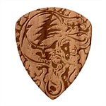 Trippy Dippy Bears Blue Dancing Greatful Dead Skull Steal Your Face Guitar Shape Wood Guitar Pick Holder Case And Picks Set Pick