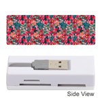 Red Flowers 2 Memory Card Reader (Stick) Front
