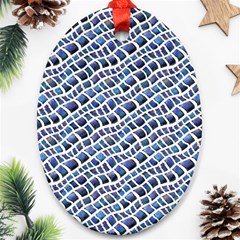 Blue Snake Ornament (oval)