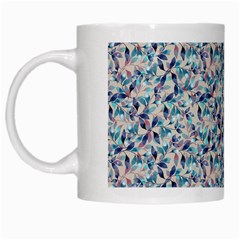Blue Leaves (2) White Mug
