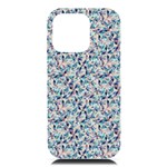 Blue Leaves (2) iPhone 16 Pro Max Black UV Print PC Hardshell Case Front
