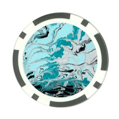 Fluid Turquoise Poker Chip Card Guard