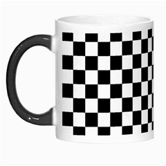 Pattern Checkered Squares Black White Pattern Morph Mug