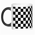 Pattern Checkered Squares Black White Pattern Morph Mug Left