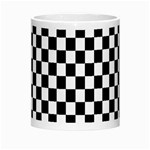 Pattern Checkered Squares Black White Pattern Morph Mug Center