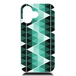 Triangles Pyramid Geometric Pattern iPhone 16 Black UV Print PC Hardshell Case Front