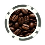 Coffee Beans Poker Chip Card Guard Back