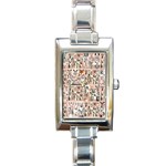 Mix Animals Rectangle Italian Charm Watch Front