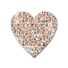 Mix Animals Heart Magnet
