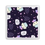 Cupcake Doodle Heart Love Memory Card Reader (Square) Front