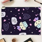 Cupcake Doodle Heart Love Cosmetic Bag (XXXL) Front