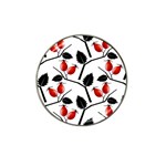 Rose Hip Pattern Branches Autumn Hat Clip Ball Marker (4 pack) Front