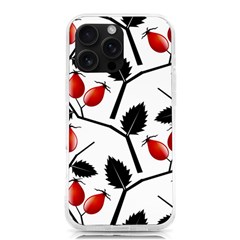 Rose Hip Pattern Branches Autumn Iphone 16 Pro Max Tpu Uv Print Case