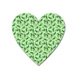 Leaves Pattern Texture Seamless Heart Magnet Front