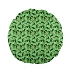 Leaves Pattern Texture Seamless Standard 15  Premium Flano Round Cushions Front