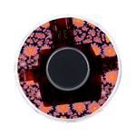Mid Century Retro Floral 1970s 1960s Pattern 74 On-the-Go Memory Card Reader Back