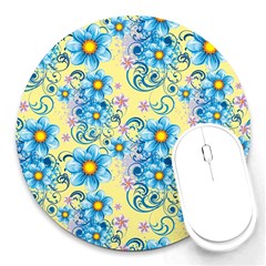Flowers Bloom Blossom Petals Plant Round Mousepad