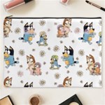 Bluey, Bluey merch, Bluey pattern, Bluey Bluey, bingo, Bluey design, bluey dog Cosmetic Bag (XXXL) Front