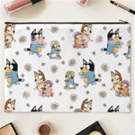 Bluey, Bluey merch, Bluey pattern, Bluey Bluey, bingo, Bluey design, bluey dog Cosmetic Bag (XXXL) Back