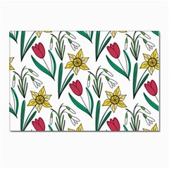 Flowers Bloom Pattern Spring Postcard 4 x 6  (pkg Of 10)