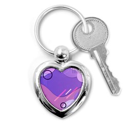 Colorful Labstract Wallpaper Theme Key Chain (heart)