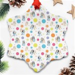 Bluey, Bluey merch, Bluey pattern, Bluey Bluey, bingo, Bluey design, bluey dog Snowflake Ornament (Two Sides) Front