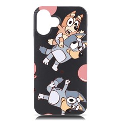 Bluey, Bluey Merch, Bluey Pattern, Bluey Bluey, Bingo, Bluey Design, Bluey Dog Iphone 16 Plus Black Uv Print Pc Hardshell Case