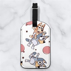 Bluey, Bluey Merch, Bluey Pattern, Bluey Bluey, Bingo, Bluey Design, Bluey Dog Nappa Leather Luggage Tag Rectangle