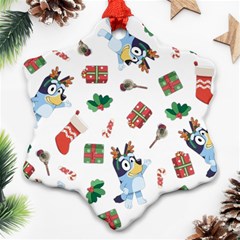 Bluey, Bluey Merch, Bluey Pattern, Bluey Bluey, Bingo, Bluey Design, Bluey Dog Ornament (snowflake)