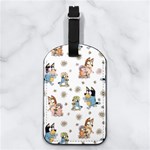 Bluey, Bluey merch, Bluey pattern, Bluey Bluey, bingo, Bluey design, bluey dog Nappa Leather Luggage Tag Rectangle Front