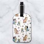 Bluey, Bluey merch, Bluey pattern, Bluey Bluey, bingo, Bluey design, bluey dog Nappa Leather Luggage Tag Rectangle Back