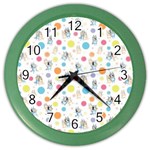 Bluey, Bluey merch, Bluey pattern, Bluey Bluey, bingo, Bluey design, bluey dog Color Wall Clock Front