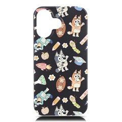 Bluey, Bluey Merch, Bluey Pattern, Bluey Bluey, Bingo, Bluey Design, Bluey Dog Iphone 16 Black Uv Print Pc Hardshell Case
