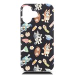 Bluey, Bluey merch, Bluey pattern, Bluey Bluey, bingo, Bluey design, bluey dog iPhone 16 Black UV Print PC Hardshell Case Front