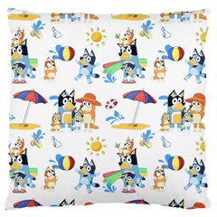Bluey, Bluey Merch, Bluey Pattern, Bluey Bluey, Bingo, Bluey Design, Bluey Dog Large Cushion Case (two Sides)