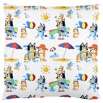 Bluey, Bluey merch, Bluey pattern, Bluey Bluey, bingo, Bluey design, bluey dog Large Cushion Case (Two Sides) Back