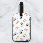 Bluey, Bluey merch, Bluey pattern, Bluey Bluey, bingo, Bluey design, bluey dog Nappa Leather Luggage Tag Rectangle Front