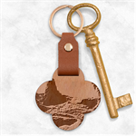Mountains Trees Forest Engraved Wood Key Chain Front