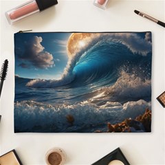 Ocean Sea Waves Cosmetic Bag (xl)