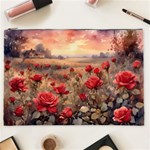 Roses Flower Field Sunset Nature Cosmetic Bag (XXL) Front