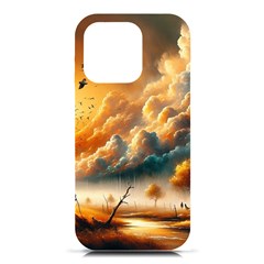 Nature Storm Painting Iphone 16 Pro Black Uv Print Pc Hardshell Case