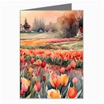 Tulips Field Tree Greeting Cards (Pkg of 8) Left