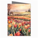 Tulips Field Tree Greeting Cards (Pkg of 8) Right