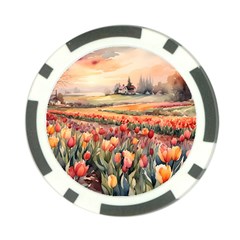 Tulips Field Tree Poker Chip Card Guard