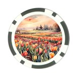Tulips Field Tree Poker Chip Card Guard Front